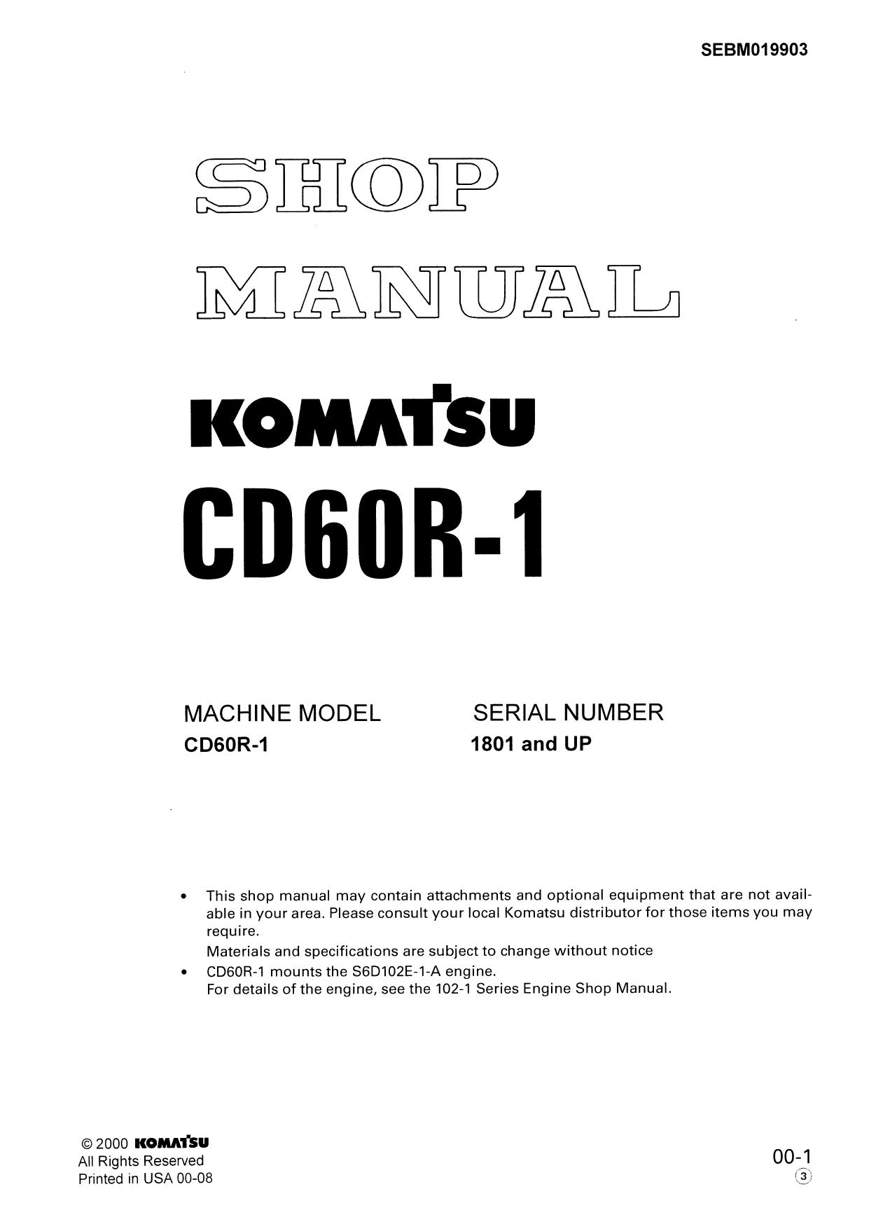 CD60R-1 Shop Manual